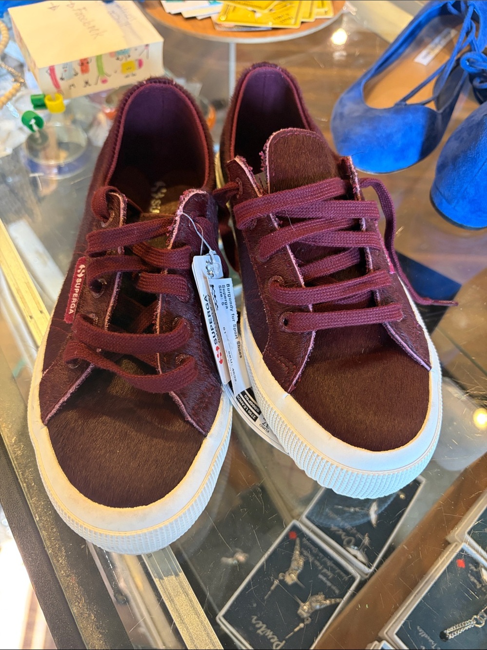 Superga Kids Maroon Canvas Low-Top Sneakers